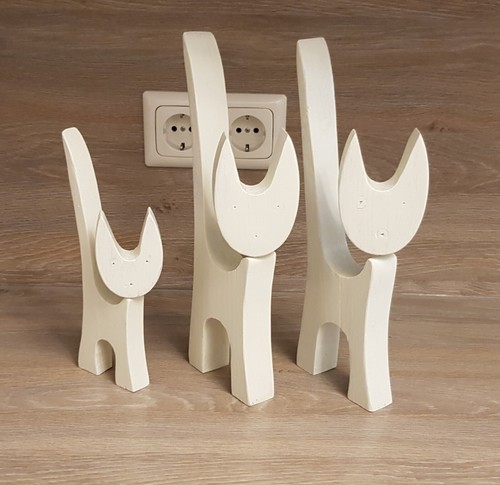 Ddr holz katzen - holz, dekoration