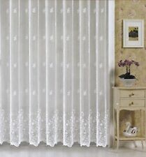 Fertig-Store Jacquard mit Kräuselband, transparent, Farbe weiß