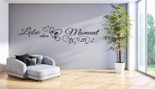 Wandtattoo Lebe den Moment Wandaufkleber Wandtattoo Wohnzimmer Spruch TK34