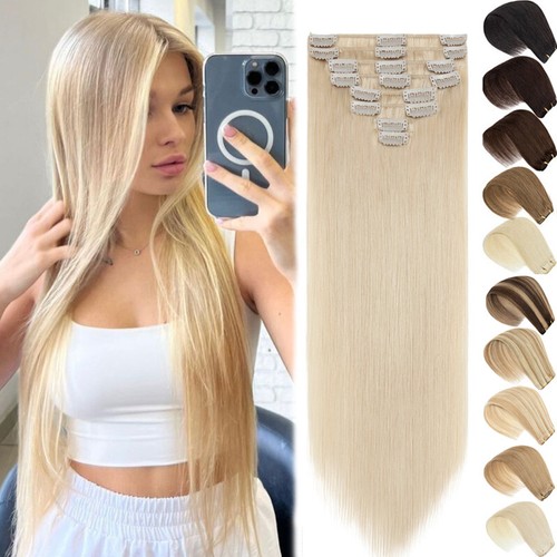 100 echthaar clip hair - clip, in