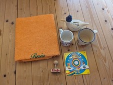 Finja 6teiliges Paket Duschtuch Spardose Tasse Stempel CD mit Namen Geschenkset