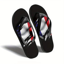 Mixte Flip Flops L'Elégance Tricolore A Vos Pieds. Gehen Sie mit Stolz und Leichtigkeit!