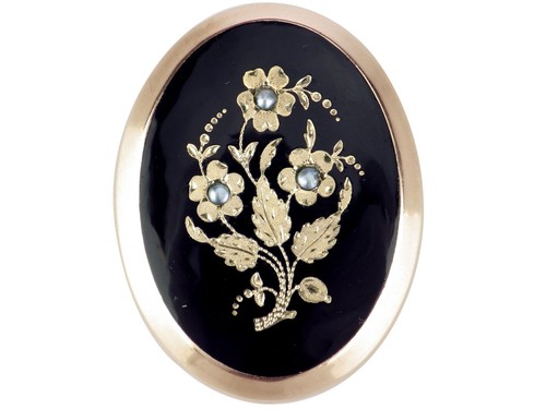 Biedermeier schwarze emaille - biedermeier,