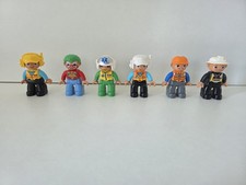 6 x Lego Duplo Figuren Figur Menschen Bauarbeiter Clown