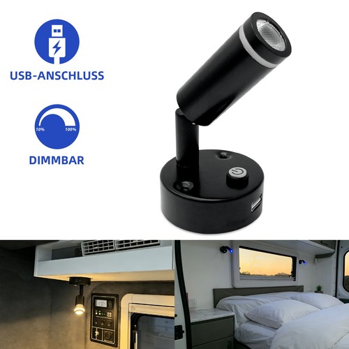 12v led leselampe mit usb - 12v,