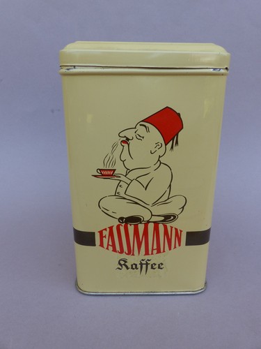Alte blechdose fassmann kaffee - blechdose,