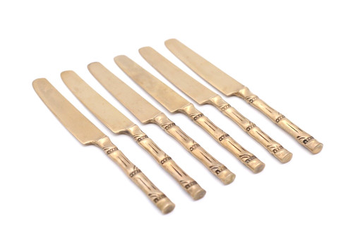 Nickel bronze dessertmesser - 6x,