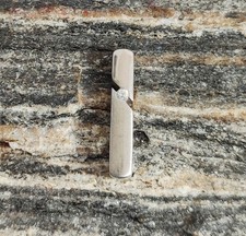 Toller Kettenanhänger , 925er Silber , Fossil , Zirkonia , ca. 2,2 x 0,3 cm