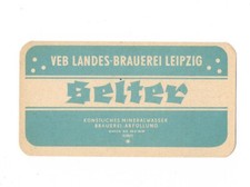 afG DDR-Etikett Mineralwasser SELTERS-WASSER - VEB Landes-Brauerei Leipzig (R3)