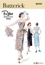 Schnittmuster Reto 50er Jahre Damenkleid, Retrokleid Butterick b6923 32-40/42-50