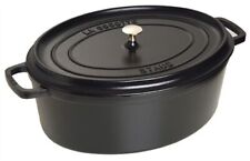 Staub Gusseisen Cocotte Schmorpfanne 41 cm 12 L Oval - Schwarz (40509-509-0)