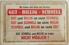 Blechschild Schild 20x30 cm -