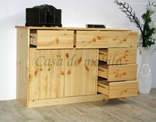 Kommode mit schubladen Kiefer massiv natur lackiert Anrichte Sideboard schrank