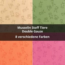 Musselin Stoff Tiere, Double