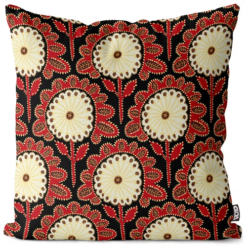 Blumendekor muster schwarz - blumendekor,