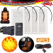 4x Universal Auto Carbon Sitzheizung Heizmatten 5 Stufen Nachrüstsatz Schaltung