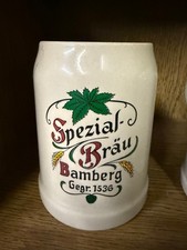 0,5l Steingut Krug Spezial Bräu Bamberg Ton Brauerei