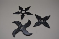 3x Kunststoff Ninja Wurfsterne
