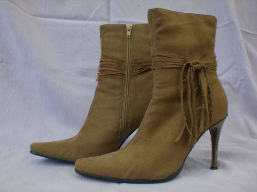 Stiefeletten leder beige - stiefeletten,