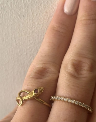 Goldfarbener schlangen ring - goldfarbener,