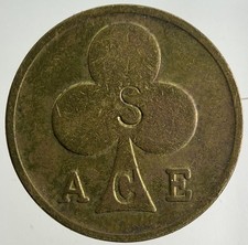 Alte Vintage Ace London Bikers Cafe Medaille Münze | feine Sammlerqualität