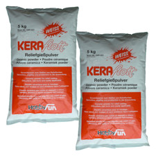 HobbyFun KERAflott Reliefgießpulver weiß 2x 5kg-Beutel (= 10kg)