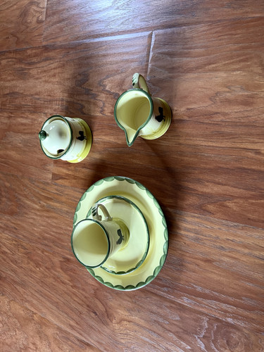 Geschirr set hahn und henne - set,
