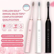 Elektrische Ultra Schallzahnbürste  USB Wiederaufladbar 6 Reinigungsmodi NEU TOP