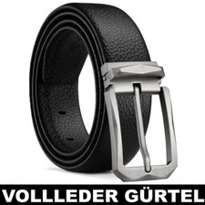 Gürtel leder schwarz 5cm - schwarz, 3.5cm
