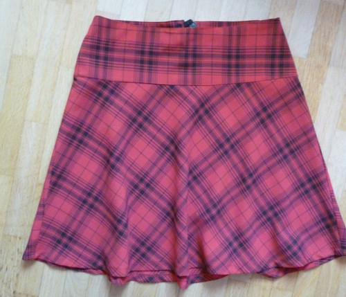 Rock schwarz rot kariert - rock,