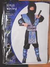 Deluxe Ninja Warlord Kämpfer Kinder Kostüm Fasching Halloween Gr.122-134 (5-7 Y)