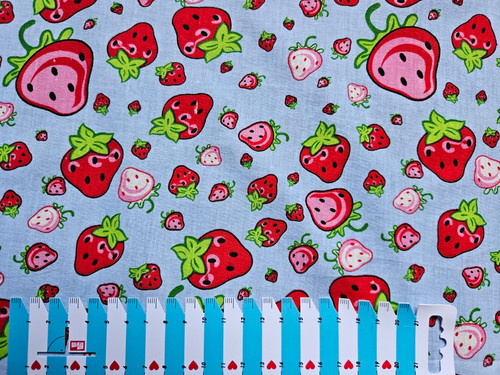 Stoff 100 115 erdbeeren - 100,