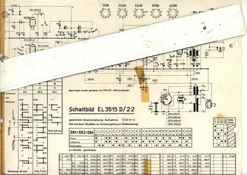 Philips schaltbild el3515d - philips,