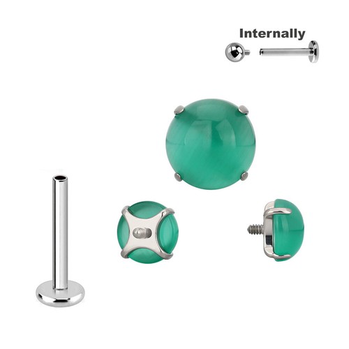 2mm titan labret gefasster - titan,