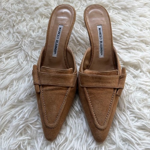 Manolo blahnik beige wildleder - beige,