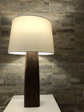 Tischlampe Altholz 50cm Holzbalken Naturweiss LampeNatur Unikat Holz