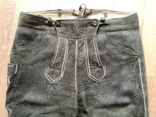 Alte Trachten Hirschlederhose, 3/4 lang, Größe 50-52 (M/L), handgefertigt