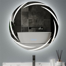 Antibeschlag großer LED Badspiegel Schminkspiegel Hotel Ultraheller Rund Spiegel