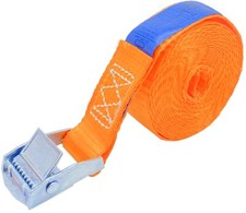 10x Spanngurt mit Klemmschloss 250 daN Kg 3m Meter Orange Zurrgurte 25 mm breit