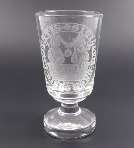 Böhmen becher sockel glas - sockel-,