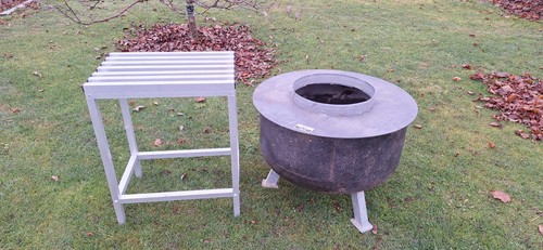 Feuertonne mit grillplatte und - mit,