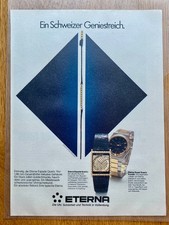 Eterna Kontiki Royal Quartz & Espada 1979 Vintage Watch Ad Werbung Reklame