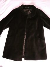 edle Damen-Lamahaar-Jacke, Gr. 21, dunkelbraun, leicht, getragen, guter Zustand