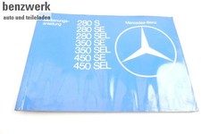 Mercedes W116 Betriebsanleitung Bedienungsanleitung ORIGINAL 1165846196 ✔️