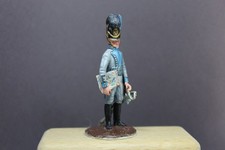 Vollplastische Zinnfigur: bayrischer o. östererischer Offizier 1810-15 , 54mm 