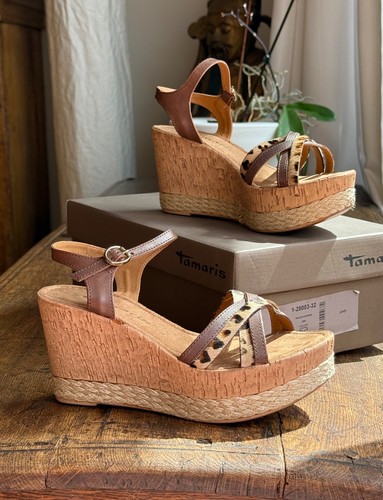 Tamaris sandale plateau braun - sandale,