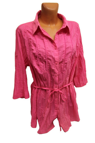 Crinkle bluse 4 arm - crinkle,