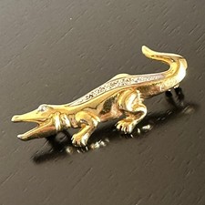 Gold 333 - Brosche - Krokodil