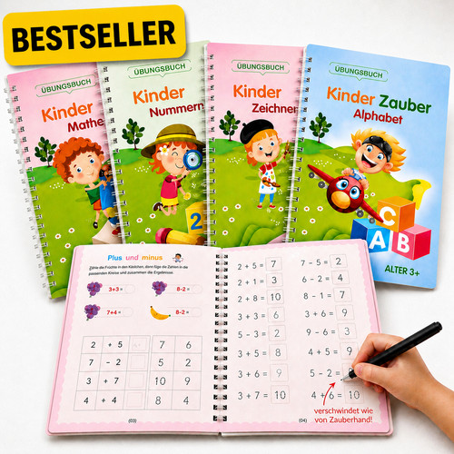 Magisches übungsheft 4er set - Übungsheft,