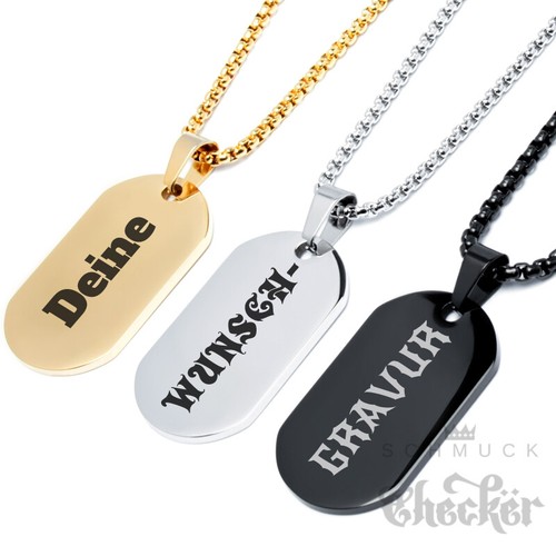 Dogtag anhänger mit gravur - dogtag,